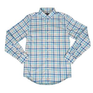 vineyard vines Mens XS Slim Fit Murray Shirt Plaid Blue Cotton Button Down Dress